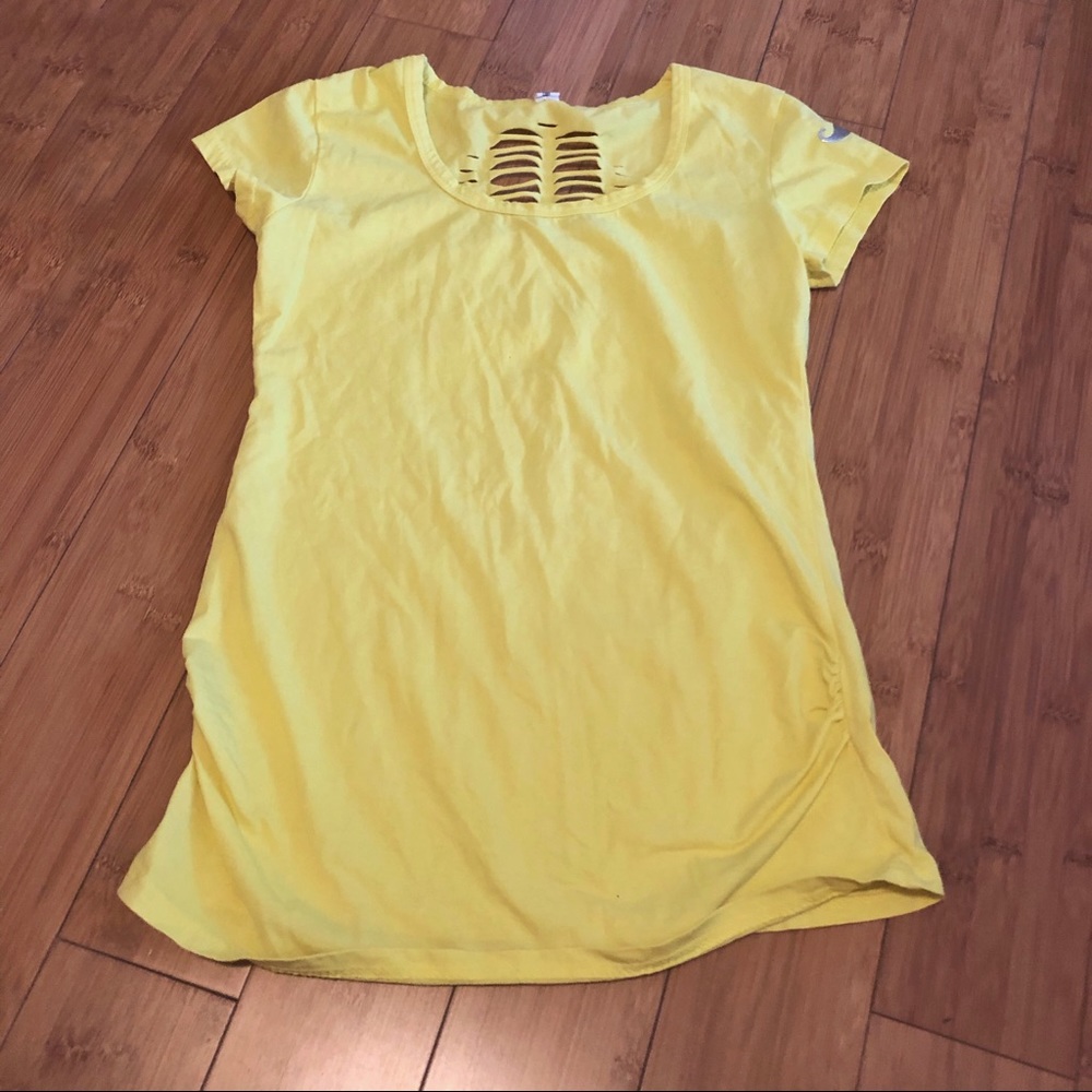 Wmns yellow cotton tee